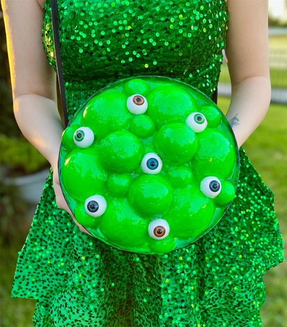 Witches Brew Inspired Halloween Purse – Glowing Wearable Art Piece